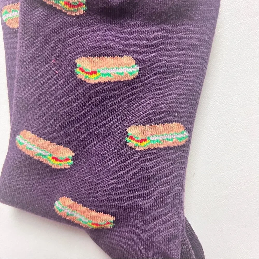 J.Crew Men's Sandwich Print Graphic Design Trouser Socks Onesize NWT